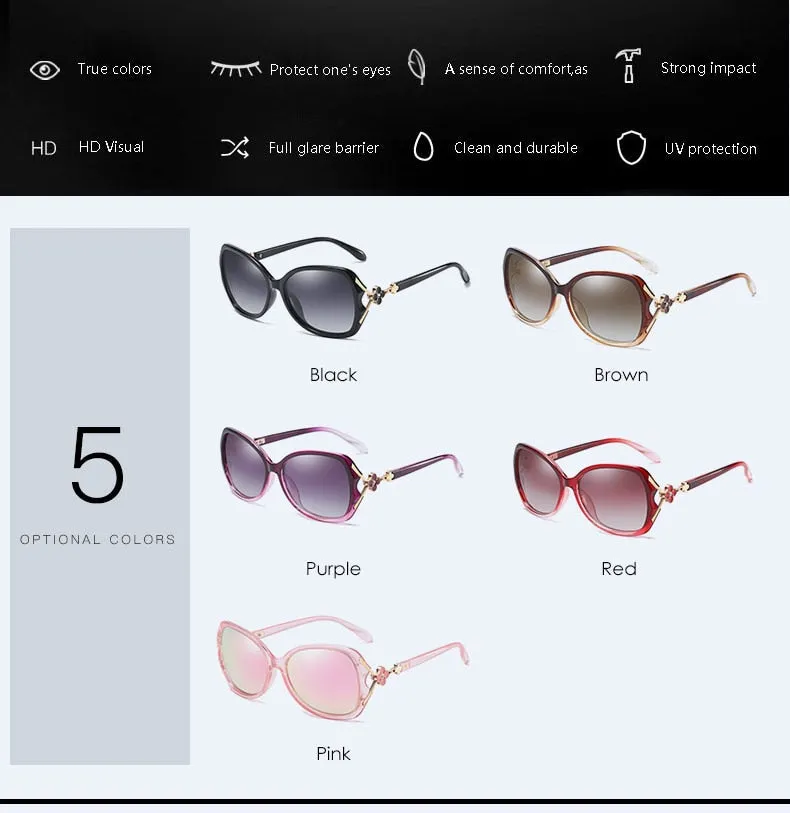 Women's Luxury Butterfly Fashion Polarized UV400 Anti-Glare Sunglasses
