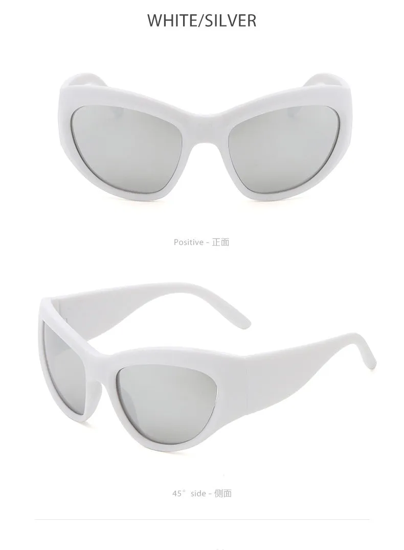 Women's Luxury Sport Punk Style Wrap-Around UV400 Eyewear Sunglasses
