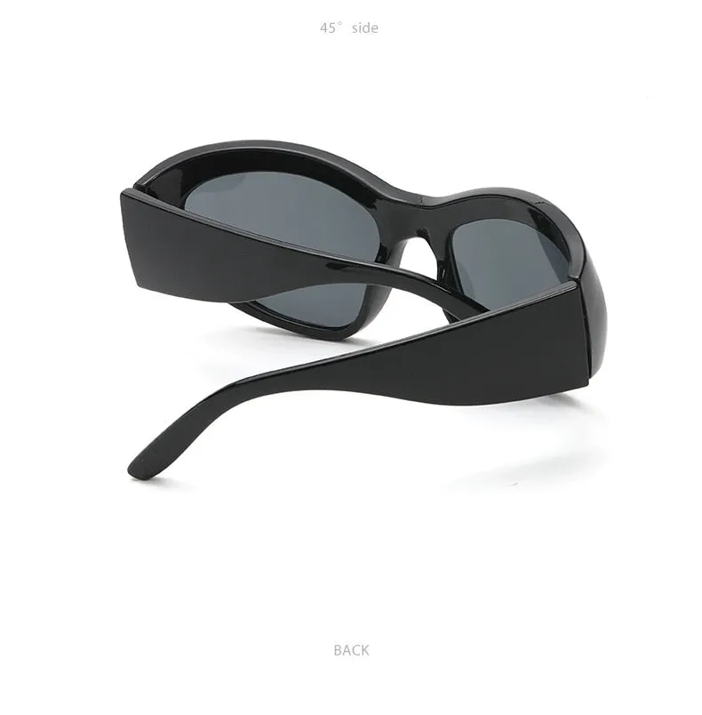 Women's Luxury Sport Punk Style Wrap-Around UV400 Eyewear Sunglasses