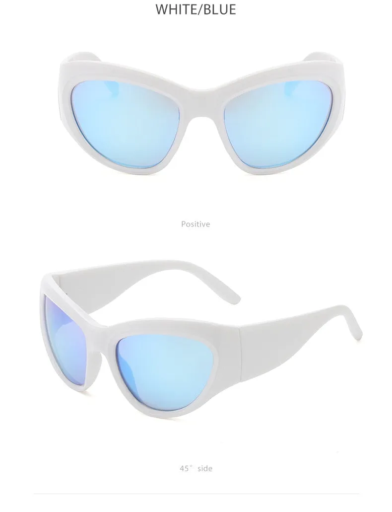 Women's Luxury Sport Punk Style Wrap-Around UV400 Eyewear Sunglasses