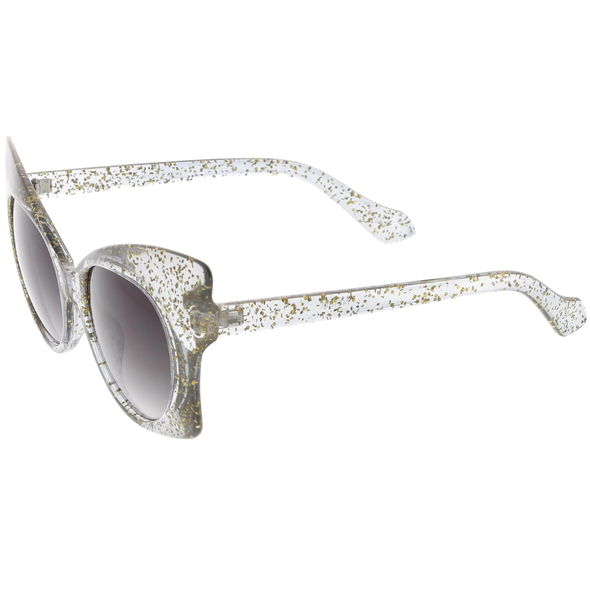 Women's Oversize Butterfly Glitter Cat Eye Sunglasses C553