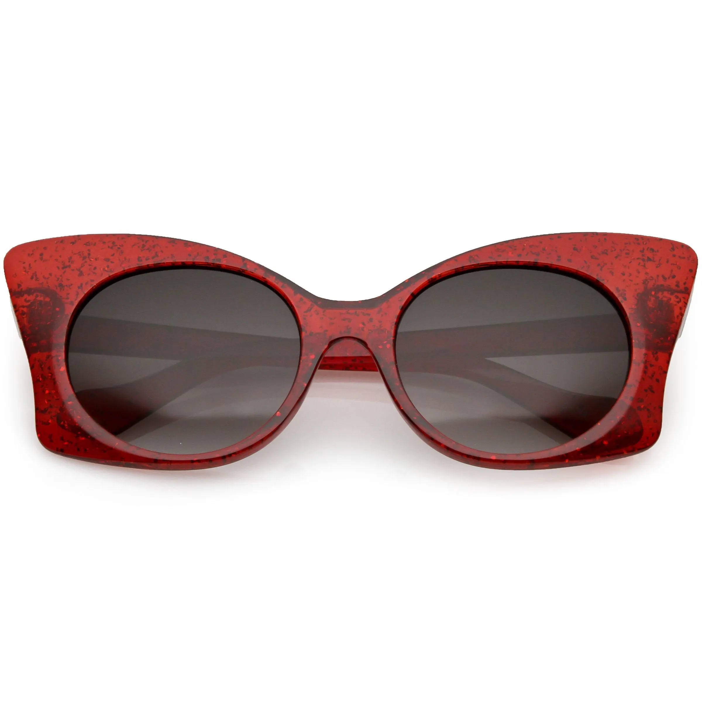 Women's Oversize Butterfly Glitter Cat Eye Sunglasses C553