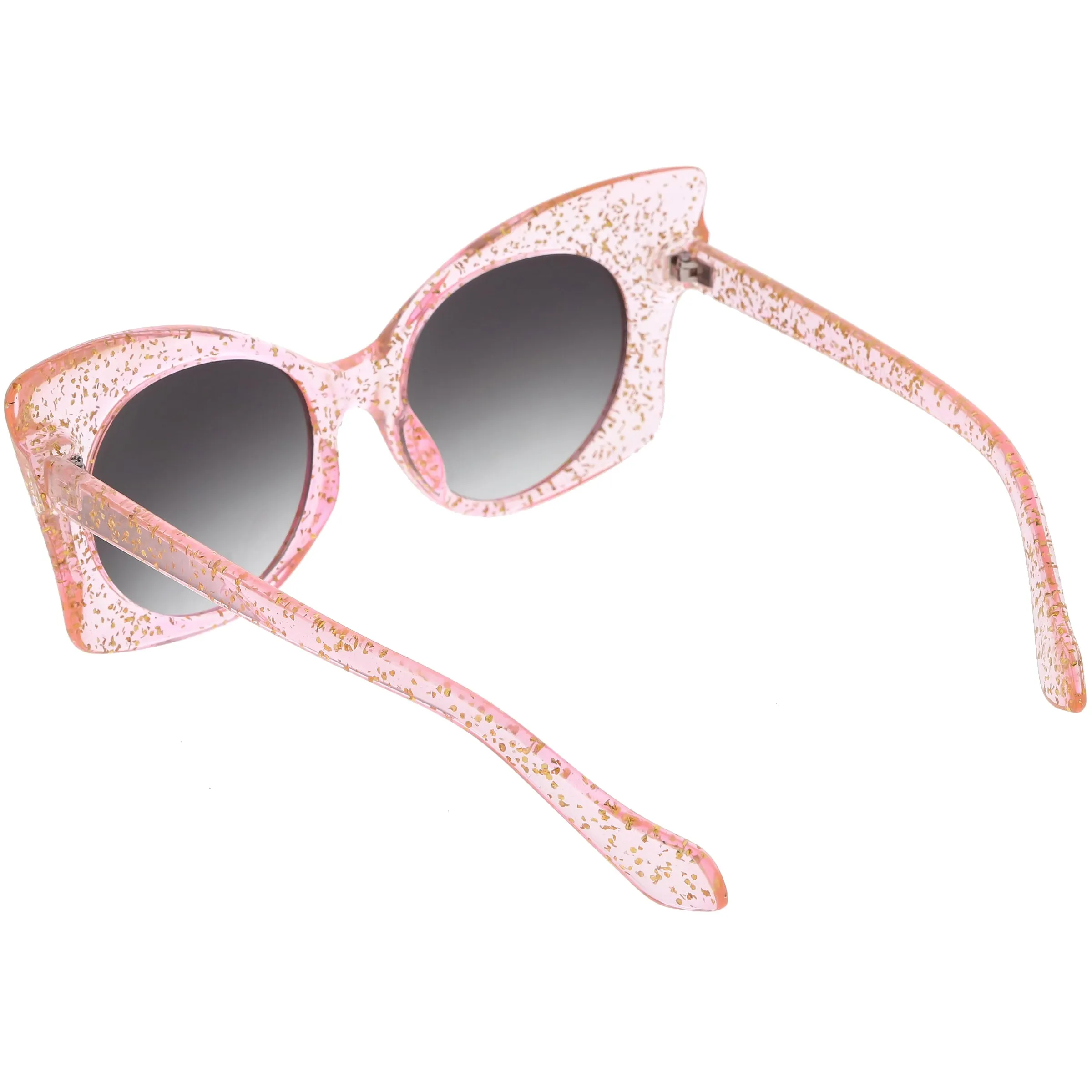 Women's Oversize Butterfly Glitter Cat Eye Sunglasses C553