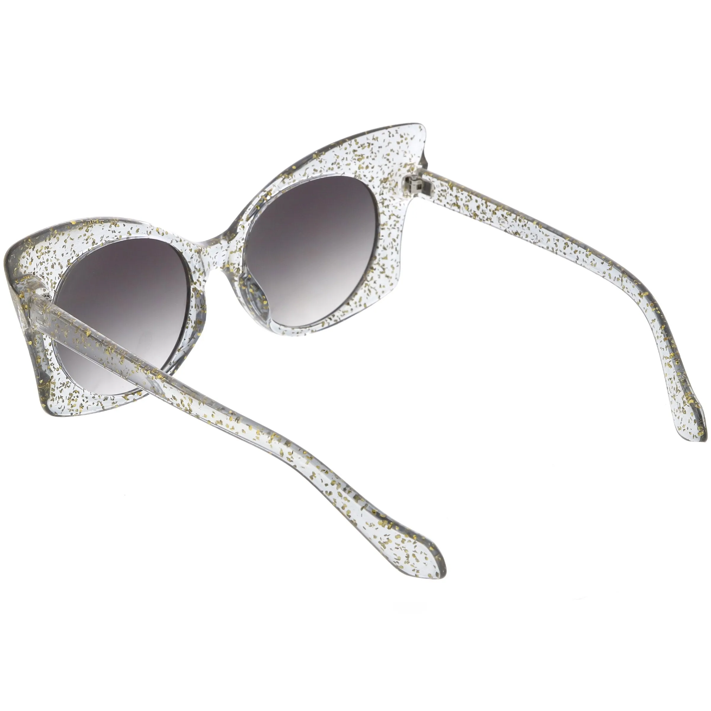 Women's Oversize Butterfly Glitter Cat Eye Sunglasses C553