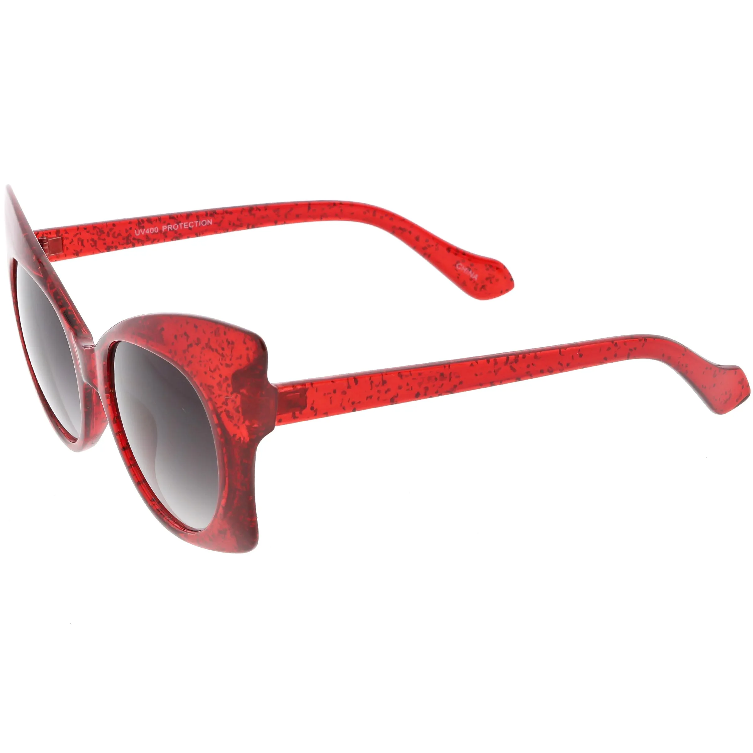 Women's Oversize Butterfly Glitter Cat Eye Sunglasses C553