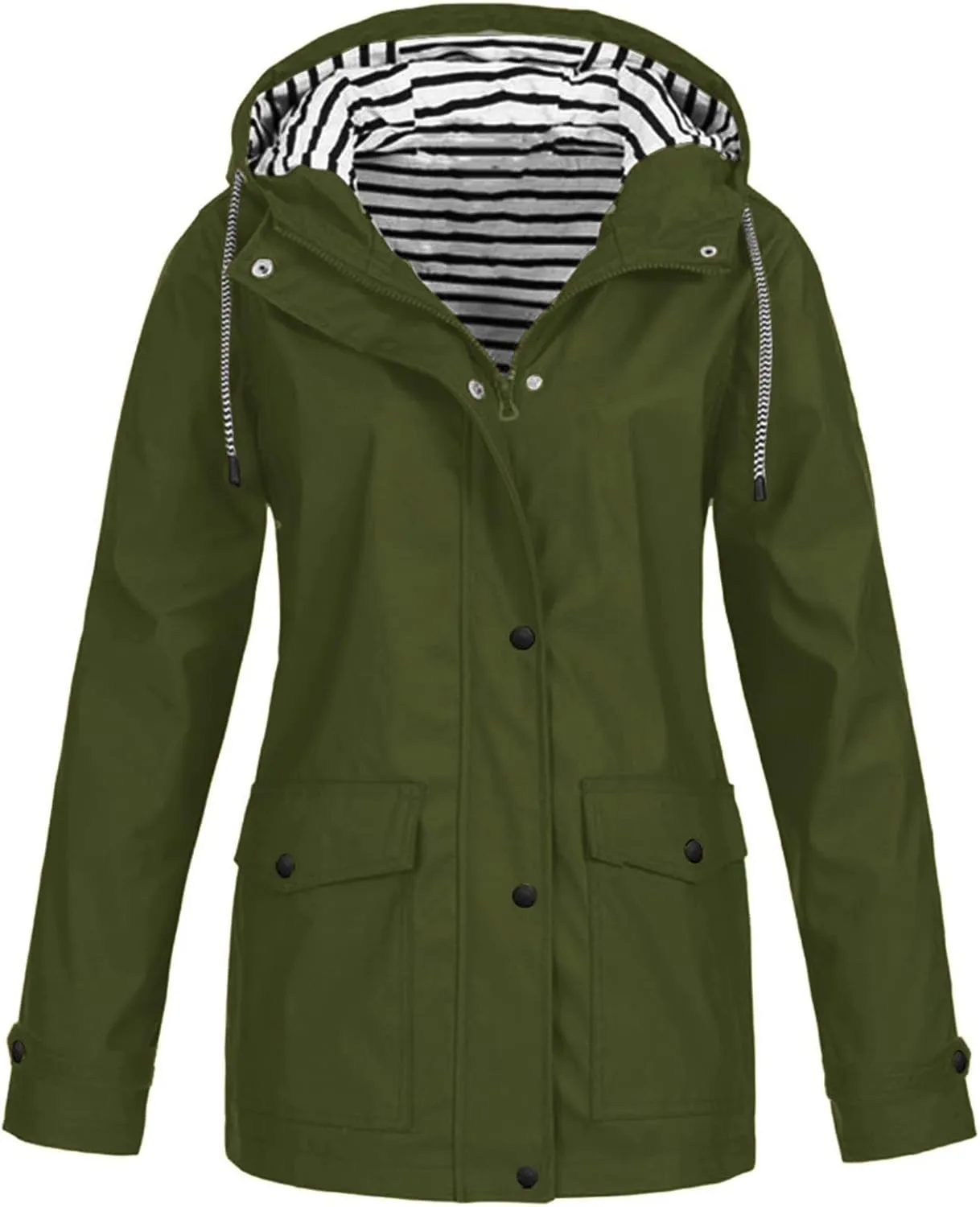 Womens Rain Coat Lightweight Coats Plus Size Casual Sports Windbreaker Hooded Waterproof Windproof Outdoor Jacket