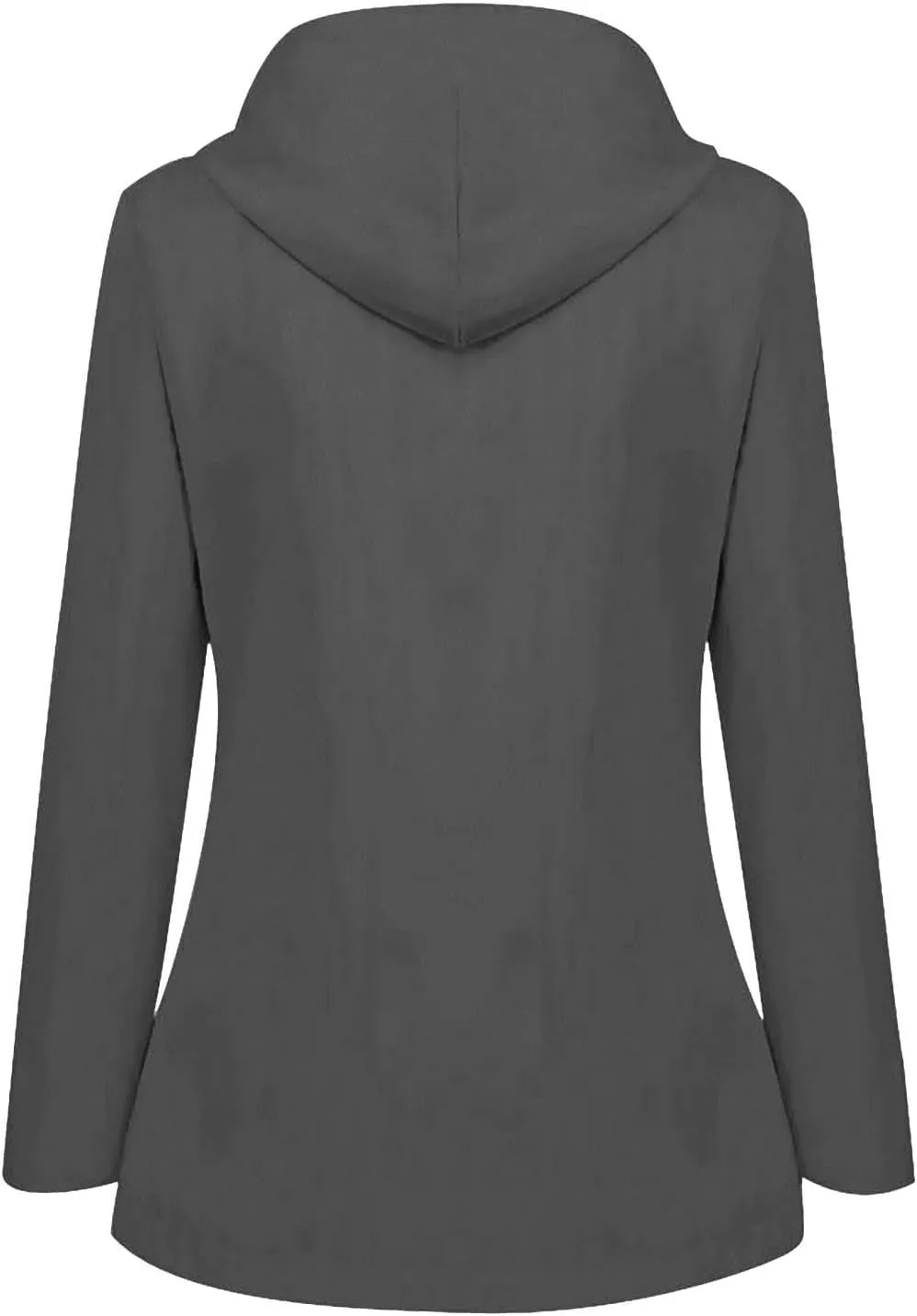 Women's Rain Jacket 2024 Fall Lightweight Waterproof Raincoat Plus Size Outdoor Hooded Trench Coat S-5XL