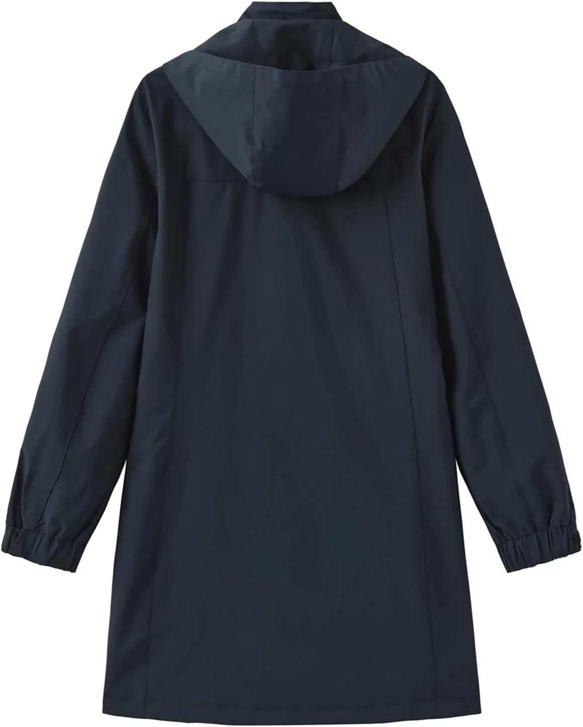 Women's Raincoat Waterproof Detachable Hooded Trech Coat Zipper Active Windbreaker Outdoor Jackets