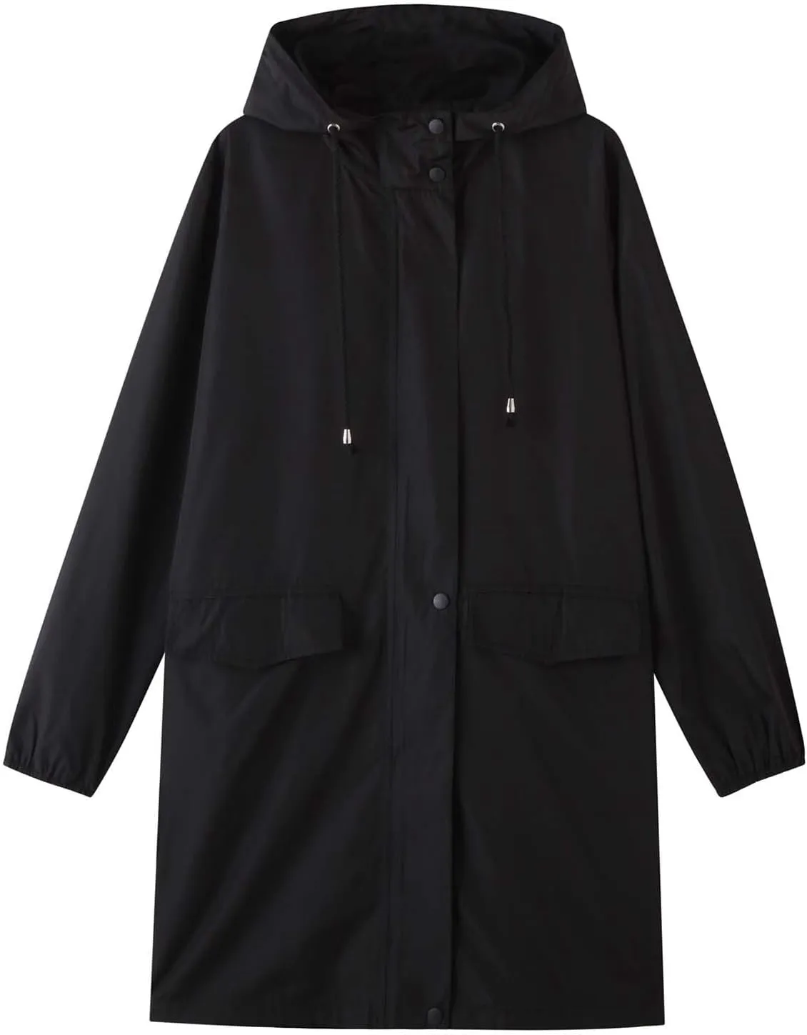 Women's Raincoats Waterproof Lightweight Raincoat with Hood Outdoor Windbreaker Rain Jacket Adjustable Waist
