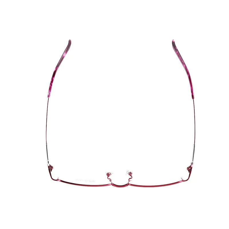 Women's Rectangular Half Rim Titanium Frame Eyeglasses Lr7828