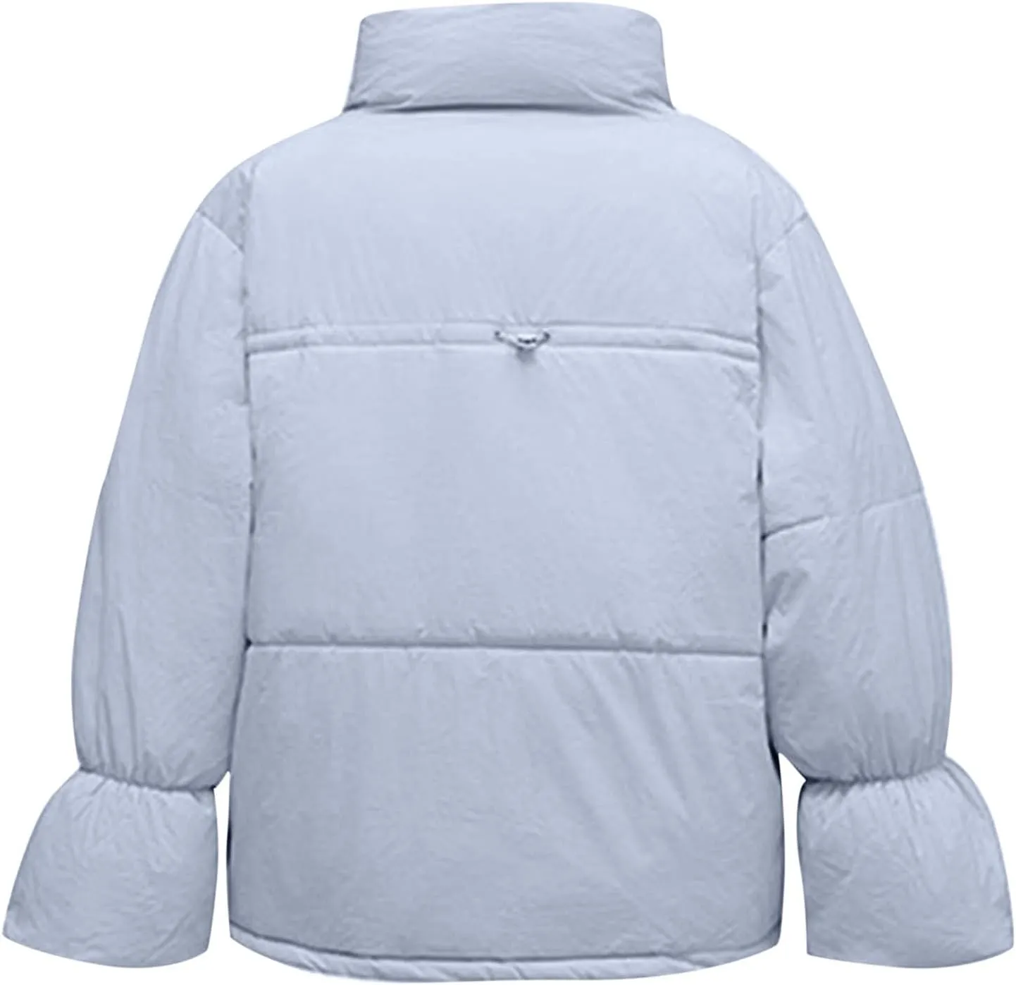 Women's Short Puffer Jacket Down Coat Casual Loose Button Down Solid Warm Quilted Jacket 2024 Winter Fashion Outwear