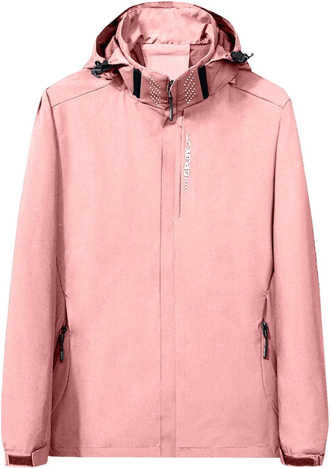 Women's Softshell Jacket with Hood Mesh Lined Lightweight Breathable Waterproof Windbreaker Hiking Outdoor Jackets