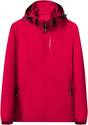 Women's Softshell Jacket with Hood Mesh Lined Lightweight Breathable Waterproof Windbreaker Hiking Outdoor Jackets