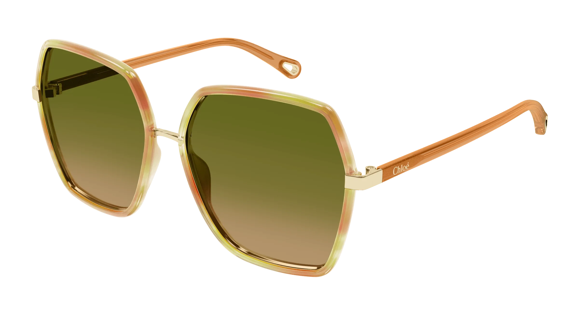 Women's Square Sunglasses Green/Orange - Chloé