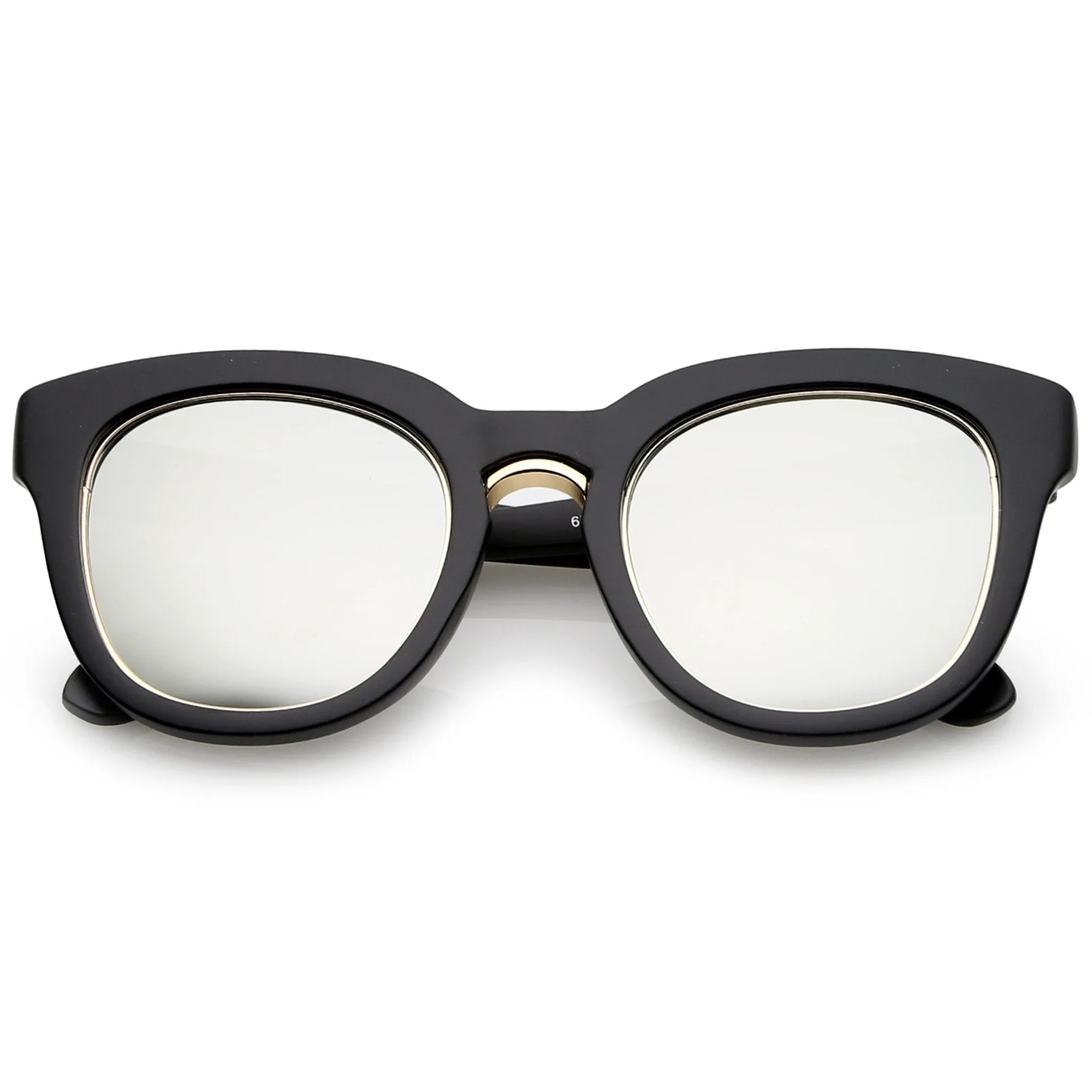 Women's Trimmed Lens Horned Rim Sunglasses A782
