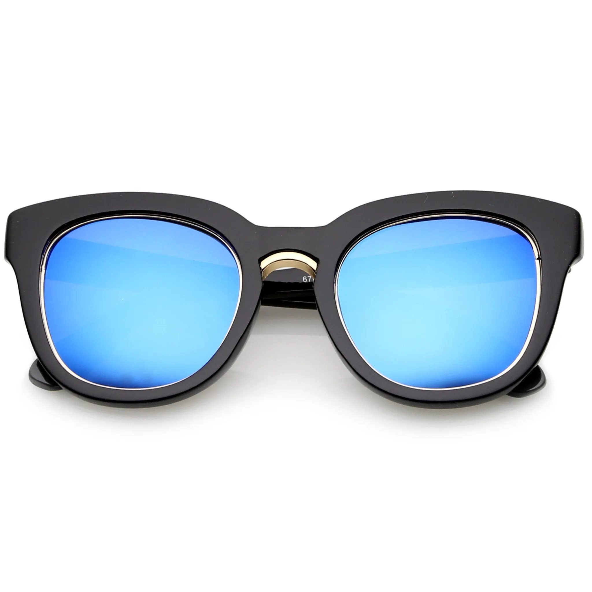 Women's Trimmed Lens Horned Rim Sunglasses A782