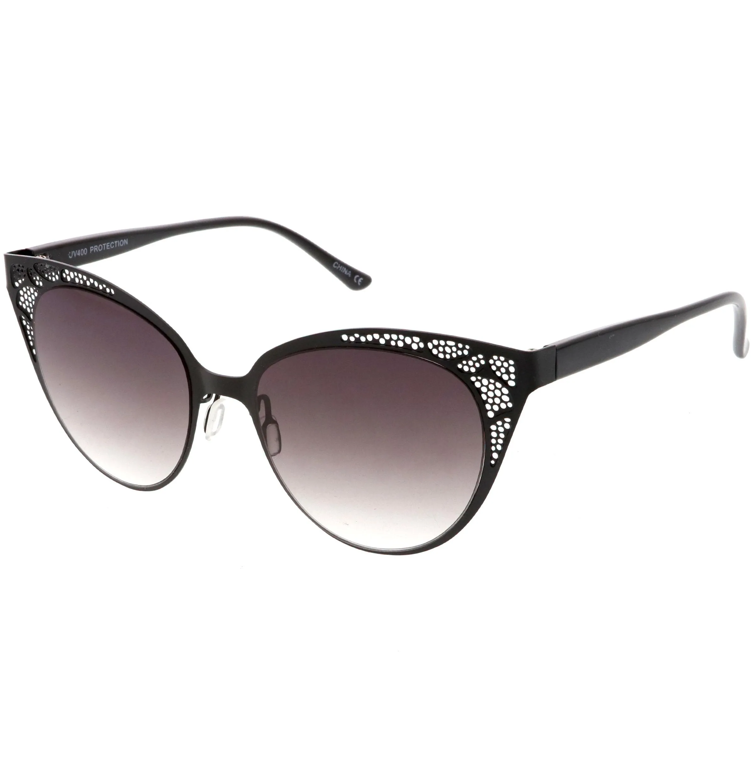 Women's Vintage Lace Design Gradient Lens Cat Eye Sunglasses C314