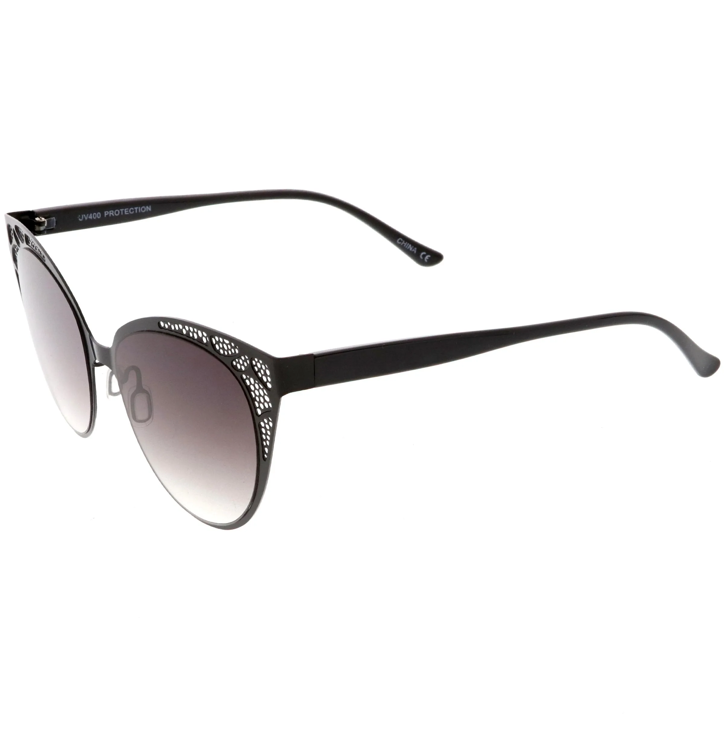 Women's Vintage Lace Design Gradient Lens Cat Eye Sunglasses C314