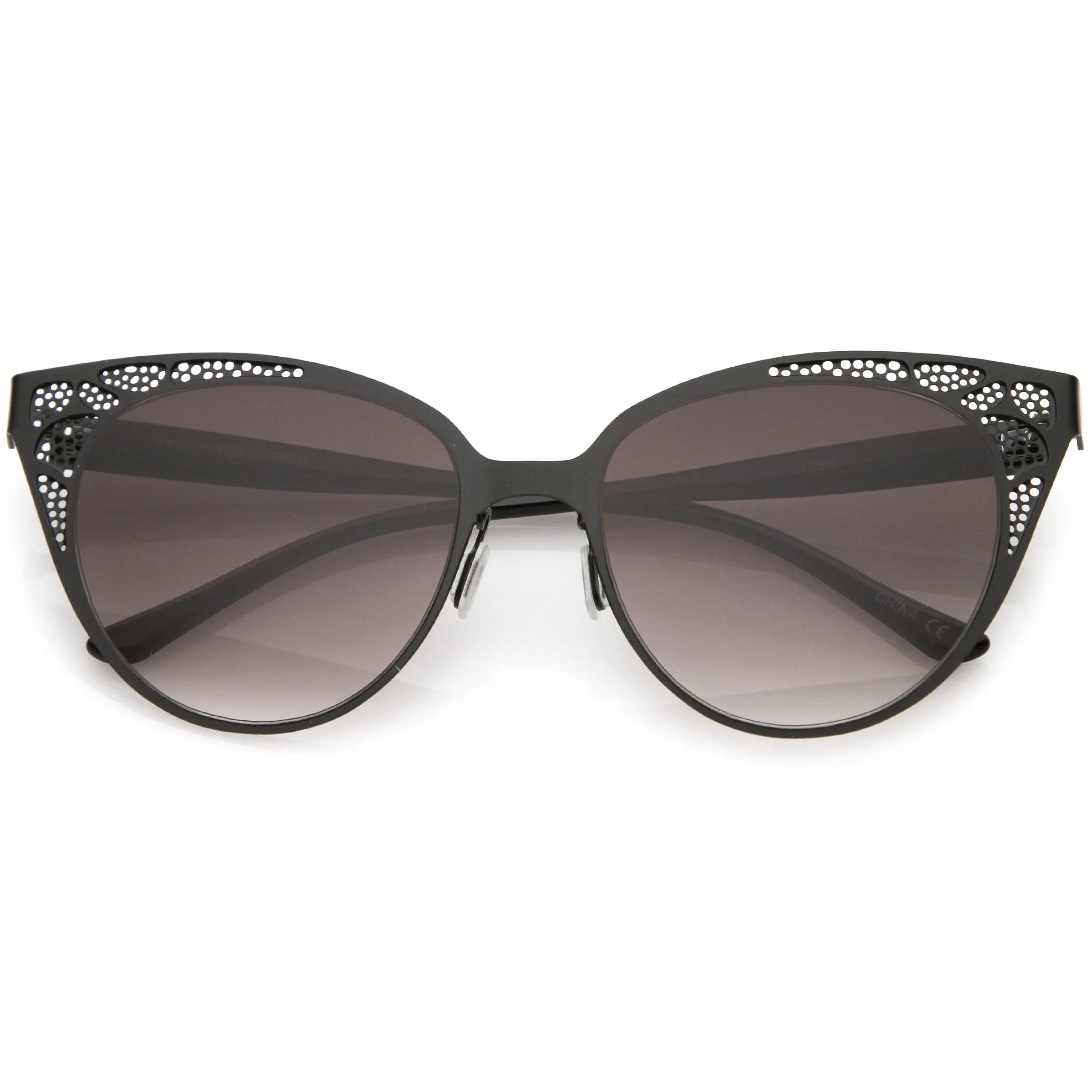Women's Vintage Lace Design Gradient Lens Cat Eye Sunglasses C314