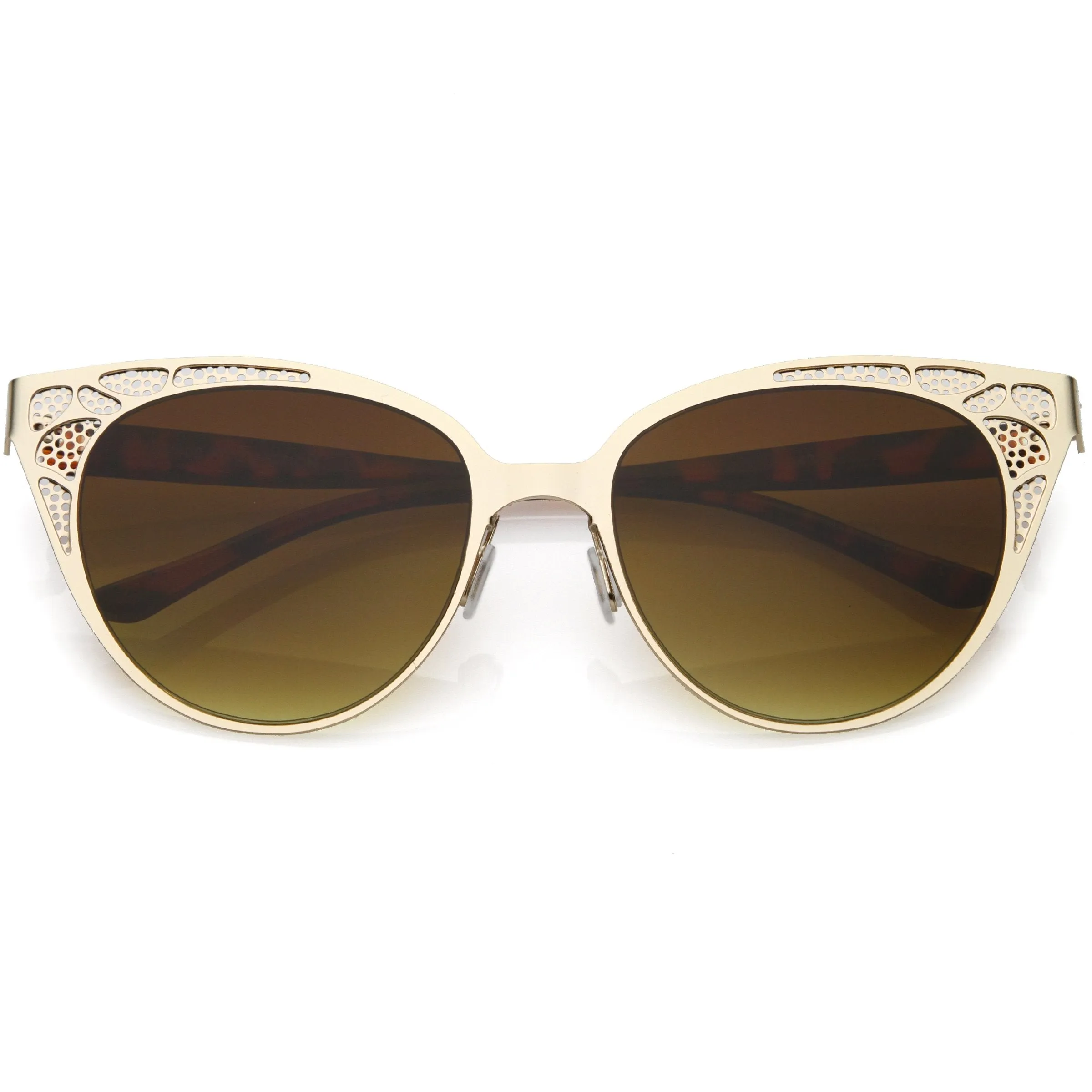 Women's Vintage Lace Design Gradient Lens Cat Eye Sunglasses C314
