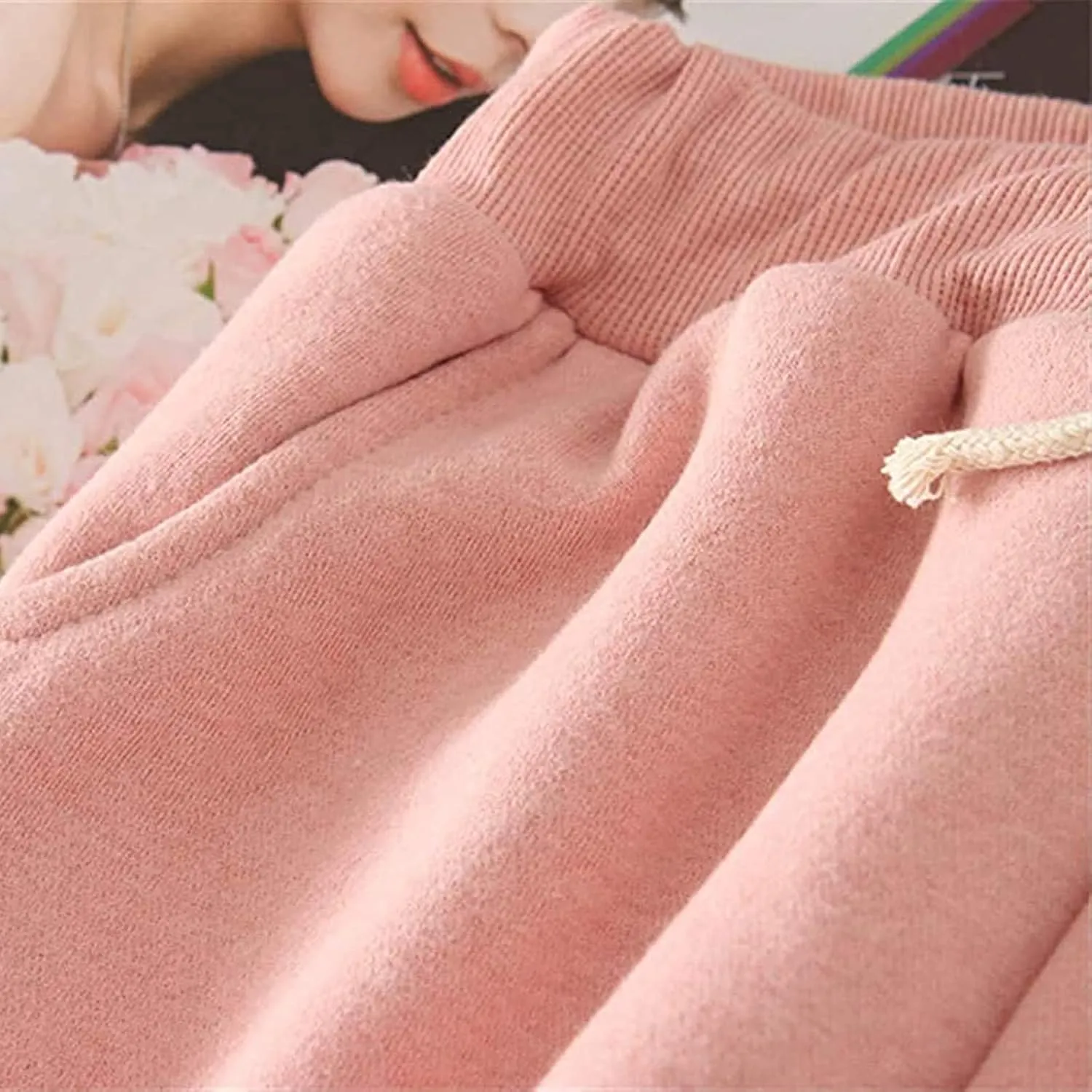 Women's Warm Sherpa Lined Athletic Active Sweatpants 2024 Winter Fleece Running Joggers Drawstring Pants with Pockets