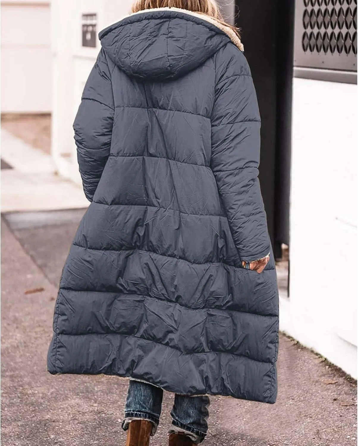 Womens Winter Jacket Jacket Hooded Puffer Jacket Lightweight Winter Coat Hooded Maxi Length Winter Jackets for Women