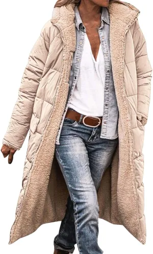 Womens Winter Jacket Jacket Hooded Puffer Jacket Lightweight Winter Coat Hooded Maxi Length Winter Jackets for Women