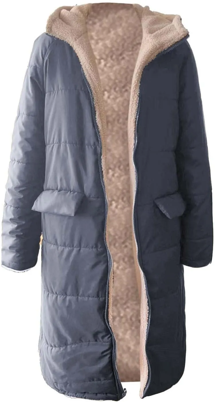 Womens Winter Jacket Jacket Hooded Puffer Jacket Lightweight Winter Coat Hooded Maxi Length Winter Jackets for Women