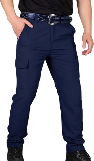 Work Cargo Pants for Men Baggy Slim Fit Waterproof Lightweight Hiking Pants Camp Combat Tactical Pants Multi Pockets