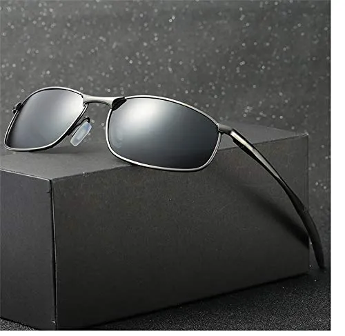 Wrap Around HD Polarised Aviator Unbreakable Metal Frame Sunglasses