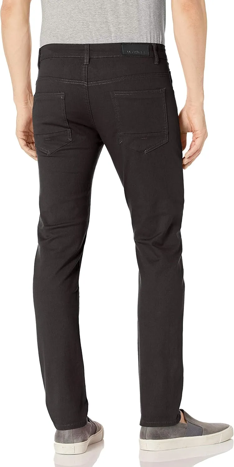 WT02 Men's Basic Color Twill Stretchable Skinny Pants