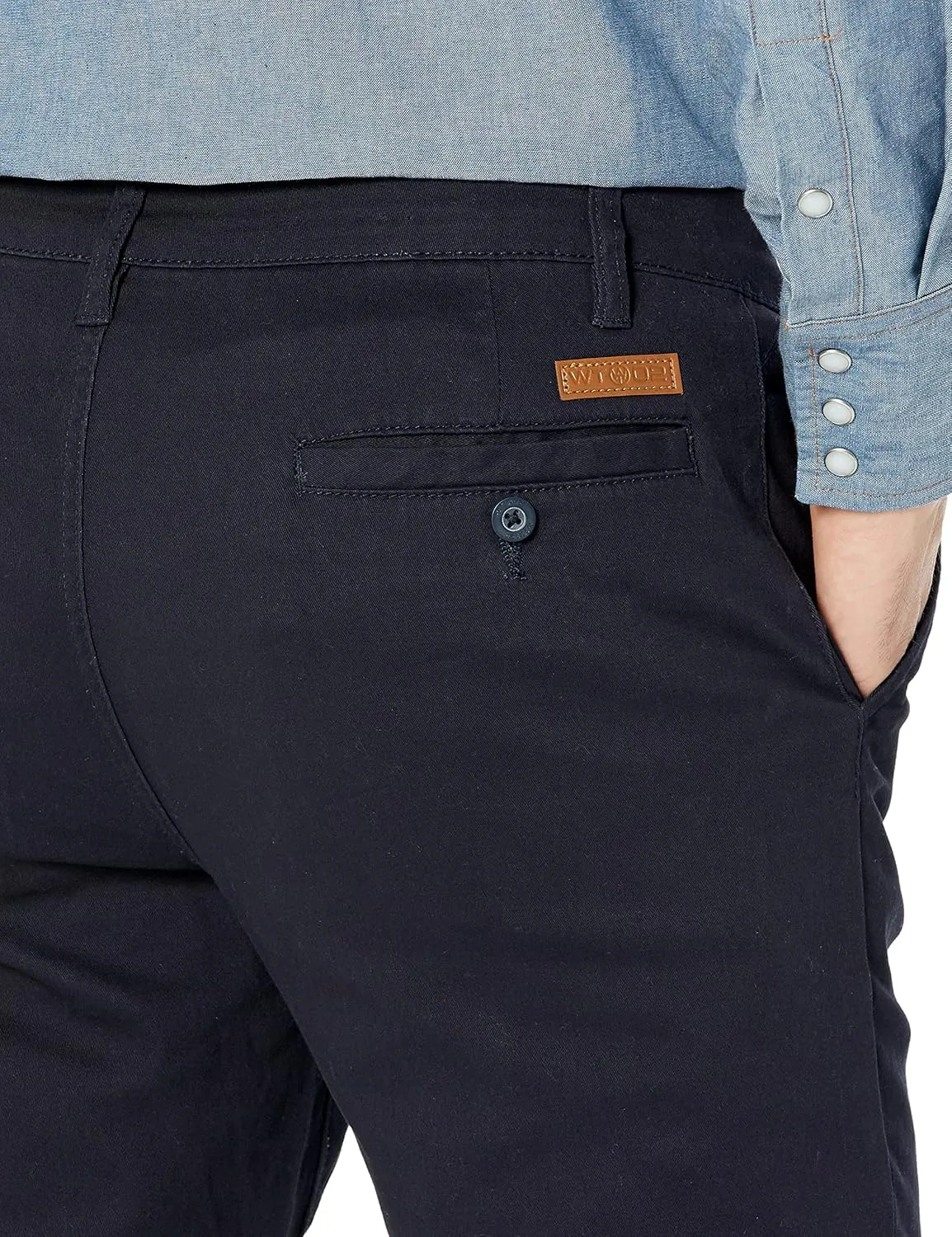 WT02 Men's Skinny Fit Basic Stretchable Cotton Chino Pant