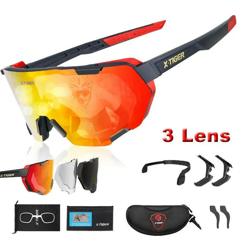 X-TIGER Photochromic Cycling Glasses Men Women Polarized Bicycle Sunglasses Sports Cycling Running Driving Fishing Glasses