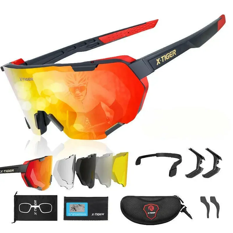 X-TIGER Photochromic Cycling Glasses Men Women Polarized Bicycle Sunglasses Sports Cycling Running Driving Fishing Glasses