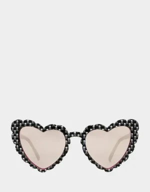 XOXO SKULL HEART SUNNIES BLACK