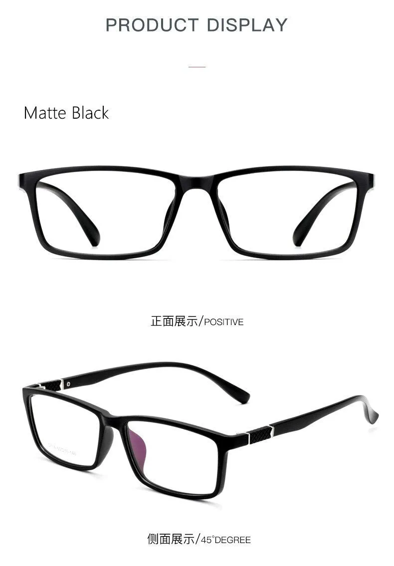 Yimaruili Men's Full Rim Square Frame Resin Eyeglasses D114