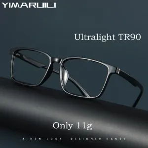 Yimaruili Men's Full Rim Square Tr 90  Ultem Eyeglasses A1006