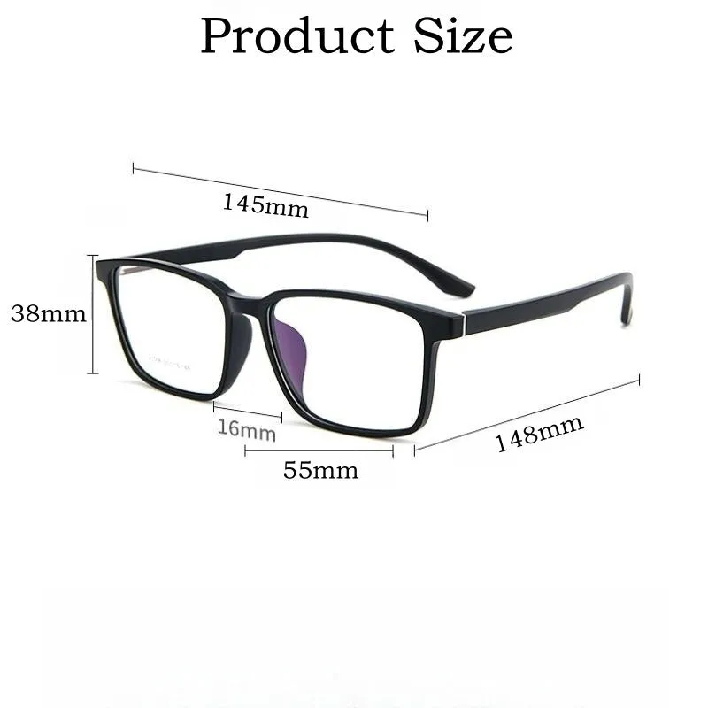 Yimaruili Men's Full Rim Square Tr 90  Ultem Eyeglasses A1006