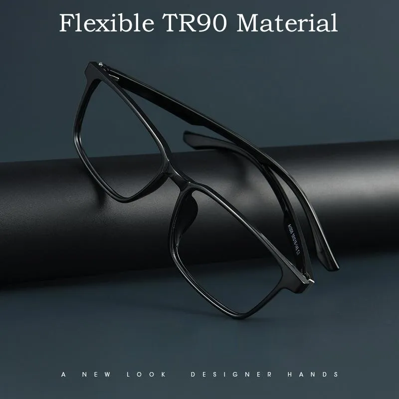 Yimaruili Men's Full Rim Square Tr 90  Ultem Eyeglasses A1006