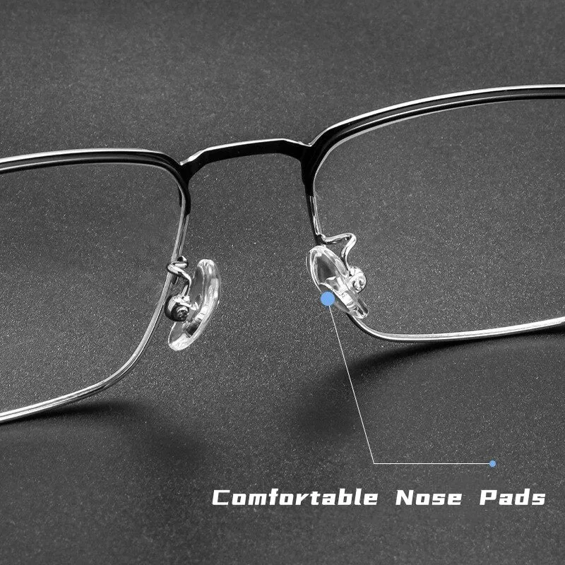 Yimaruili Men's Semi Rim Square Alloy Eyeglasses 0608
