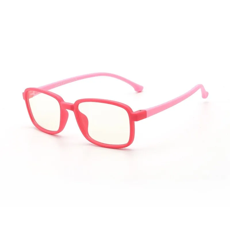 Yimaruili Unisex Children's Full Rim Silicone Frame Eyeglasses F8244