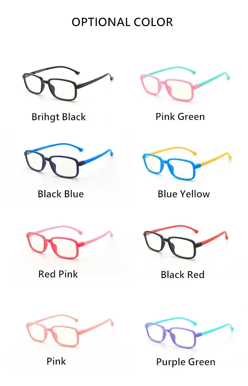 Yimaruili Unisex Children's Full Rim Silicone Frame Eyeglasses F8244
