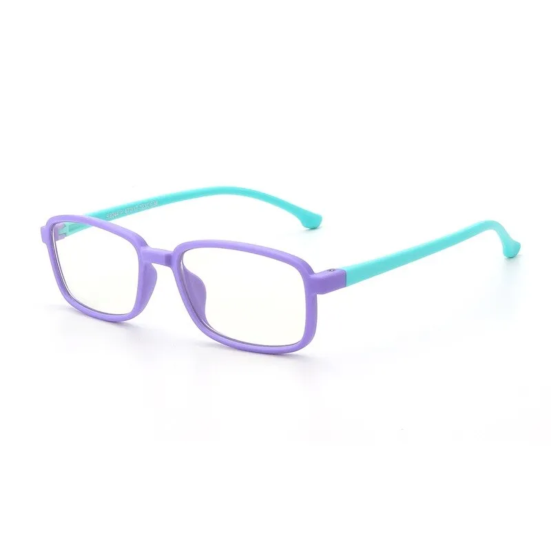 Yimaruili Unisex Children's Full Rim Silicone Frame Eyeglasses F8244