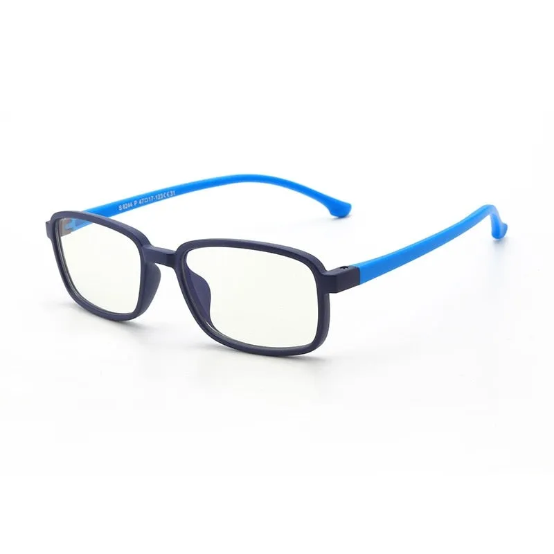 Yimaruili Unisex Children's Full Rim Silicone Frame Eyeglasses F8244