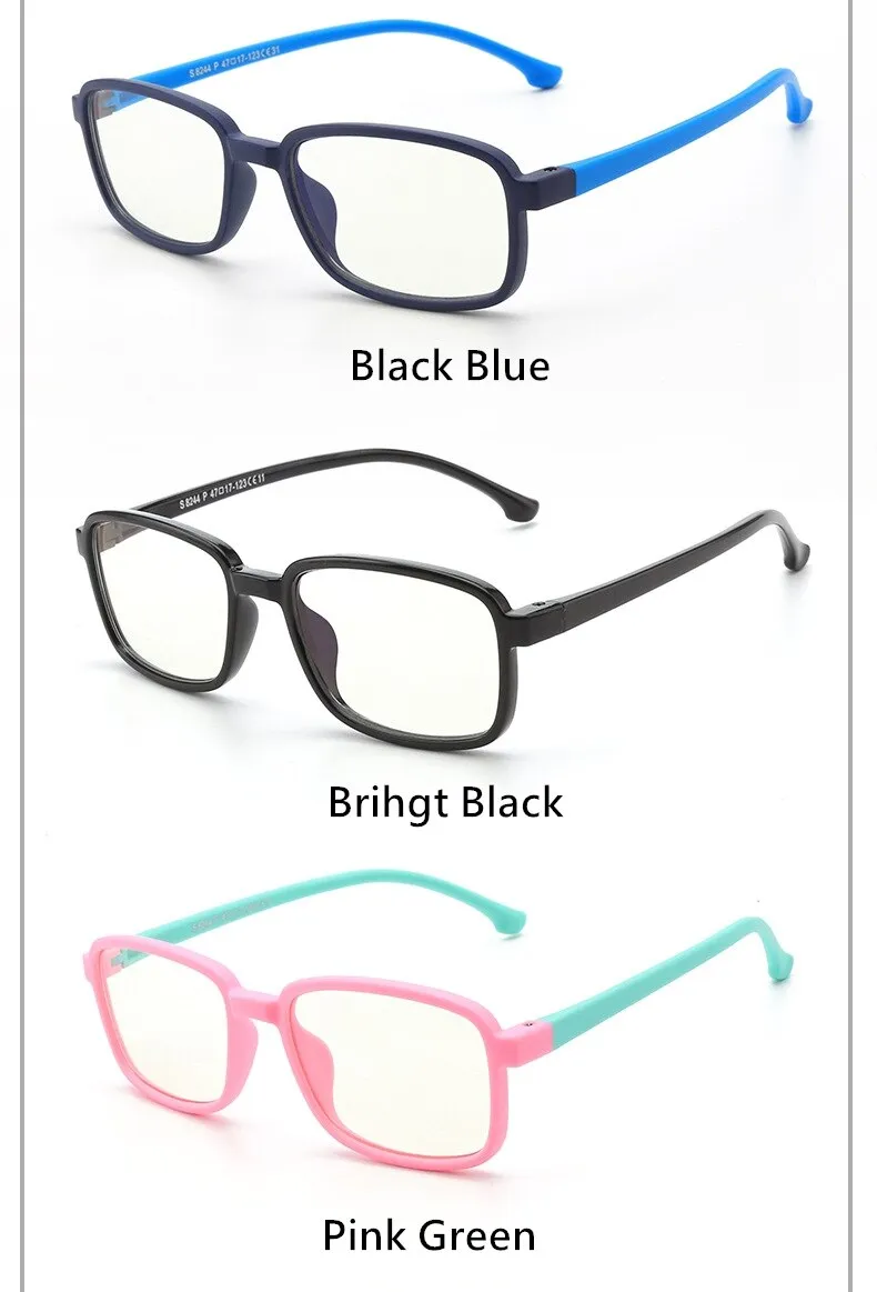 Yimaruili Unisex Children's Full Rim Silicone Frame Eyeglasses F8244
