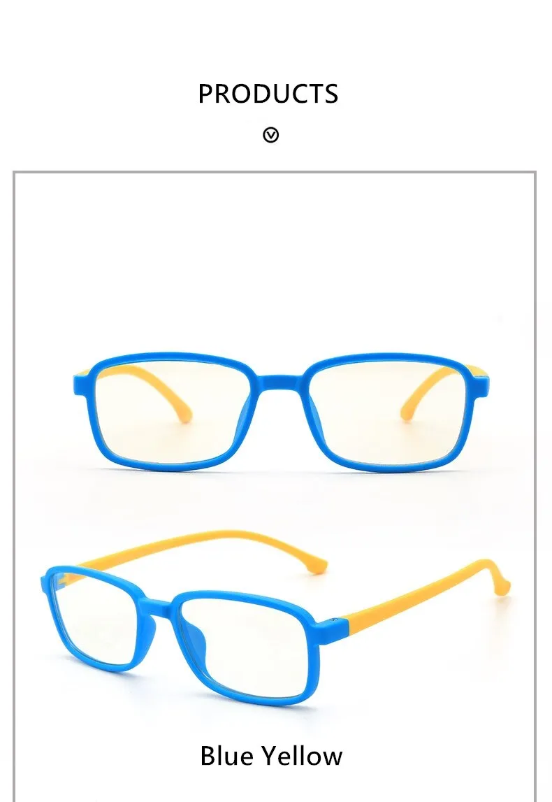 Yimaruili Unisex Children's Full Rim Silicone Frame Eyeglasses F8244