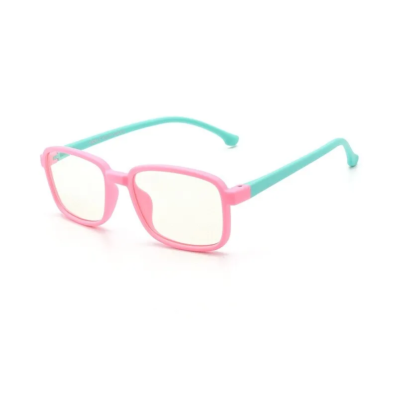 Yimaruili Unisex Children's Full Rim Silicone Frame Eyeglasses F8244