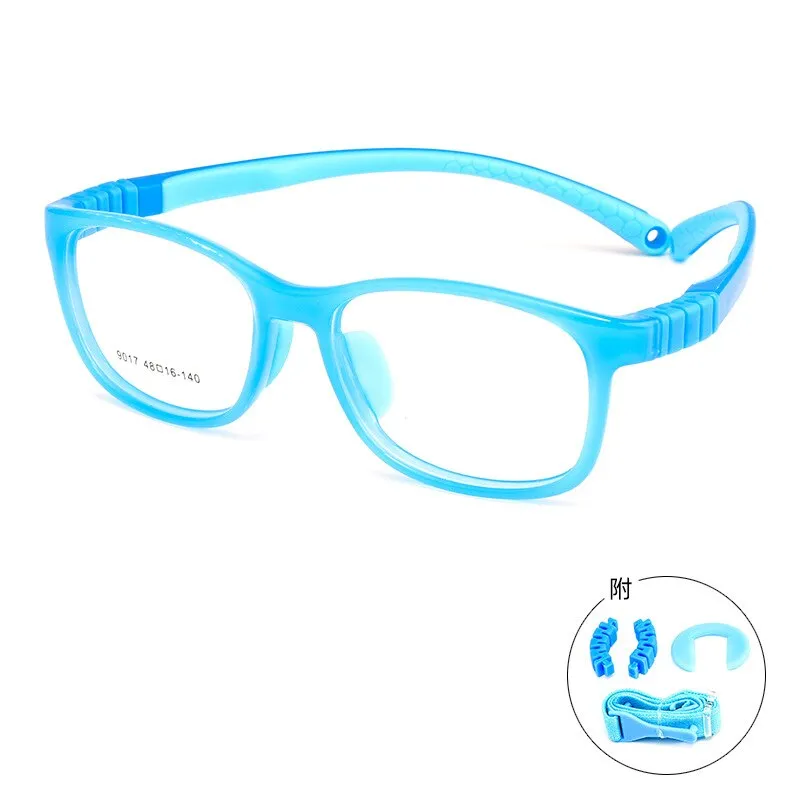 Yimaruili Unisex Children's Full Rim Square Tr 90 Silicone Screwless Eyeglasses 901et