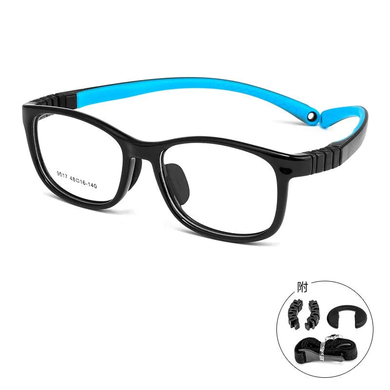 Yimaruili Unisex Children's Full Rim Square Tr 90 Silicone Screwless Eyeglasses 901et