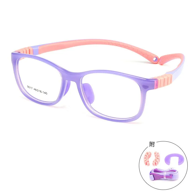 Yimaruili Unisex Children's Full Rim Square Tr 90 Silicone Screwless Eyeglasses 901et